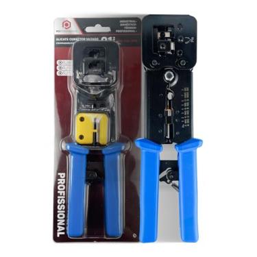 Imagem de Pci Ferramentas - Alicate de crimpar Conector Vazado EZ Crimp RJ45 RJ12 RJ11 Crimpador Cortador Decapador