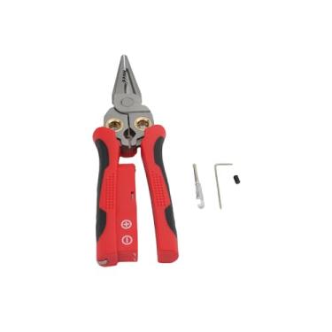 Imagem de Generic Cortador de Fio e Testador de Tensão Ferramenta Combinada Compacto Multifuncional Alicate de Descascamento de Fio para Eletricistas (Vermelho)