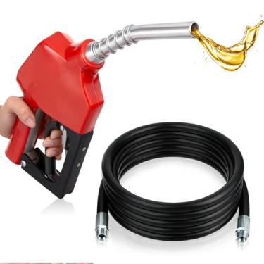 Imagem de Lanties Mangueira de transferência de combustível de 3/10.2 cm x 20' com bocal de combustível automático desligamento automático bocal de bomba de gás diesel com trava de gatilho de 3 velocidades e