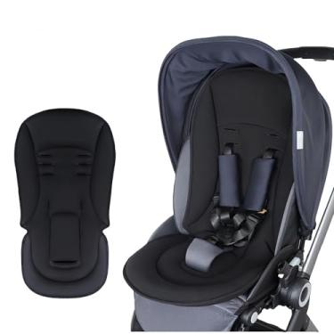 Imagem de Forro de assento para carrinho de bebê – 5 cm de espessura de algodão preenchido 3D para inverno / primavera, almofada reversível para 4 estações, almofada de suporte para a maioria dos carrinhos de