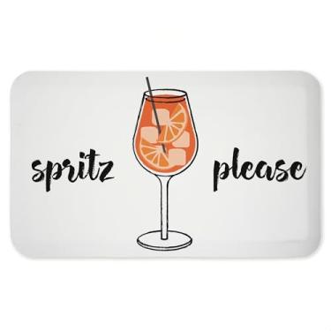 Imagem de Tapete antifadiga Spritz Please Kitchen, ergonômico acolchoado para cozinha e tapete de pé com suporte antiderrapante, tapete confortável ecológico, design da Lil' Rue, 76 cm x 45 cm