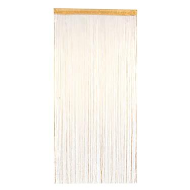 Imagem de Cortina de janela de porta de corrente com borla de corda SIWOTED para cafeteria de quarto (Dourada)