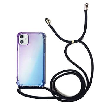 Imagem de Capa de telefone crossbody gradiente para samsung galaxy note8 note9 note10 s8 s9 s10 s20 plus s20 ultra s10e s7 borda cinta cabo capa, x4, para s21