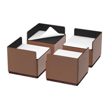 Imagem de ZDDLOINP Elevadores de móveis para cama de 5 cm, pacote com 4 peças de elevação de cama de metal resistentes, elevadores de cama de dormitório para mesa sofá armário moldura de cama dormitório