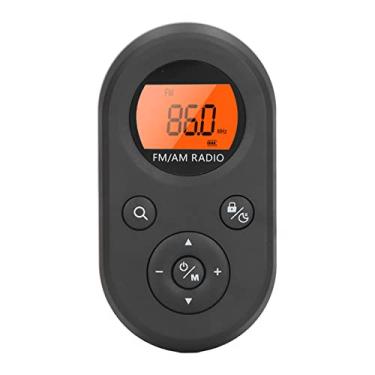Imagem de BAFOVY Mini Rádio Portátil Am Fm Com Luz de Fundo, Compacto Dc5v 76-108mhz Fm 520 522-1710khz Rádio Am Com Fone de Ouvido para Uso Externo (Preta)