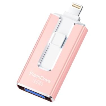 Imagem de Flash Drive certificado MFi para iPhone iPad 512 GB, cartão de foto para armazenamento de memória externa, faça backup e salve facilmente fotos de vídeos, pen drive USB para iPhone/iPad/Android/PC