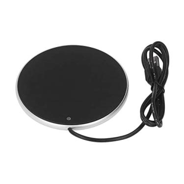 Imagem de Generic Aquecedor de Canecas de café USB 55°C Temperatura Constante Aquecedor de Copos Inteligente para Home Office, Economia de Espaço, Liga de Alumínio (Prata)