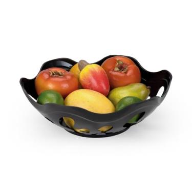 Imagem de Fruteira de Mesa Vazada de Plástico Resistente - Decorativa para Cozinha, Organizador de Frutas e Legumes, Prática e Durável para Ambientes Domésticos