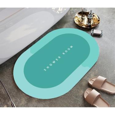 Imagem de REDONDO VERDE AGUA,Kit 2 TAPETE