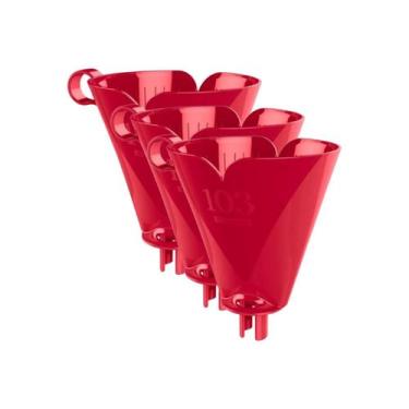 Imagem de Kit 3 Porta Filtro de Café Sanremo 103 Suporte vermelho
