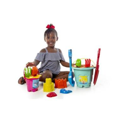 Imagem de Kit Balde de Praia Infantil Baldão Kendy