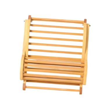 Imagem de IEUDNS Encosto de Sauna em Madeira, Confortável, Antiderrapante, em Formato de S, com Apoio de Cabeça Ergonômico para Banho.