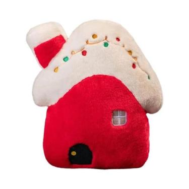 Imagem de Boneco De Pelúcia De 45cm Em Forma De Casa De Natal, Boneco De Neve E 