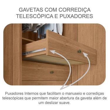 Imagem de Guarda Roupa Solteiro Dante Com Espelho E Gaveteiro Suiça Cumaru 23 - Novo Horizonte