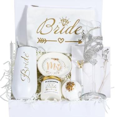 Imagem de XGCYZYD Taça de champanhe, caixa de presentes para noivas, presentes de chá de panela, presente de despedida de solteira para noiva, lembranças de despedida de solteiro, presente de noivado