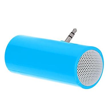 Imagem de Solinder Mini Alto-falante de 3,5 Mm, Alto-falante Plug-in Sem Fio Portátil, Material ABS Compacto, Som Nítido, Fácil de Transportar, Compatível Com Smartphones, Tablets, Laptops, PCs, (Azul)