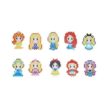 Imagem de Kits de Princesa Desenho Animado Bonito 5D DIY 9 PCS para Iniciantes e Adultos com Tela Caneta Diamante Resina Prato