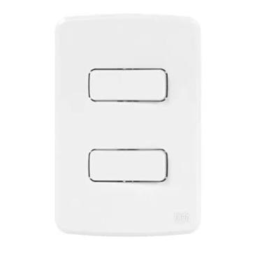 Imagem de Interruptor COMPOSÉ Composto com Placa, 2 Teclas, Branco WEG