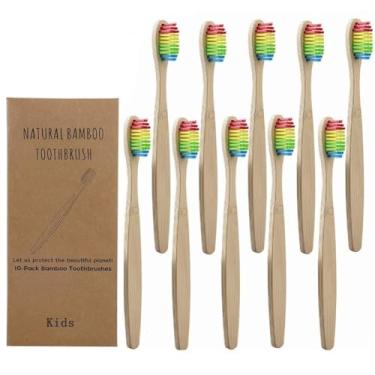 Imagem de Dioche Escovas de Dente de Bambu, Macias para Gengivas Sensíveis e Limpeza Profunda, Alça Fácil para Conforto e Controle (1)