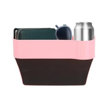 Imagem de HARFINGTON Organizador de lacunas de assento de carro, 26 x 16,5 x 7,5 cm, caixa de armazenamento universal para carro entre o assento e o console (direito) com porta-copos para chaves de óculos de