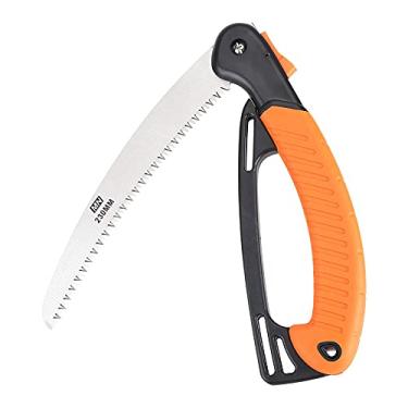 Imagem de Serra manual dobrável, lâmina de aço de alto carbono resistente de 25 cm para corte suave, acampamento, jardinagem, poda de árvores, corte de madeira, design compacto com alça ergonômica