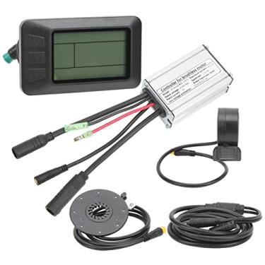 Imagem de Akozon Controlador de Motor de Bicicleta Elétrica 15A Com Display LCD7U, Kit Totalmente à Prova d'água para Conversão de Bicicleta Elétrica 36V/48V, Inclui Acelerador de Polegar e Sensor de