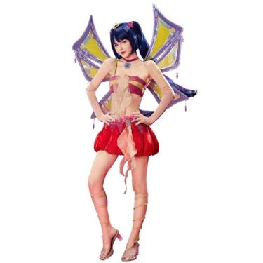 Imagem de Micotaku Winx Club Enchantix Musa Fantasia feminina cosplay com asas