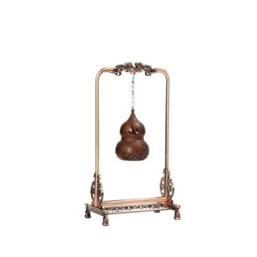 Imagem de Ornamento clássico criativo para queimador de incenso de fluxo reverso imitação de cuia antiga para pendurar incenso decoração