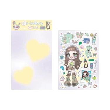 Imagem de Adesivos De Bolsa De Mão Sweet Cool Beverage Girl 1/6 Peças KeYi Perso