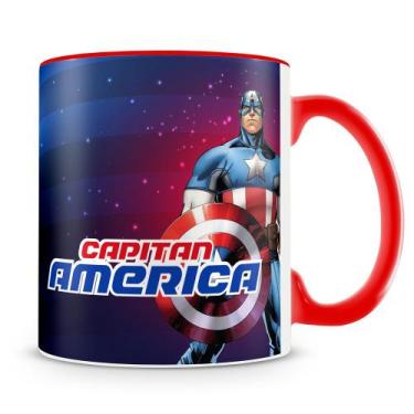 Imagem de Caneca Personalizada Capitão América - Porcelana de Alto Brilho com Al