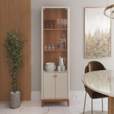 Imagem de Cristaleira Nova Delhi Off White New-jequitiba