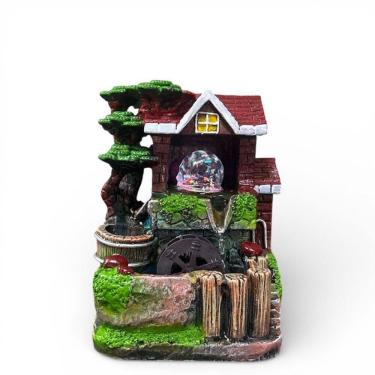 Imagem de Fonte Decorativa Moinho Encantado com Cascata e LED 20cm
