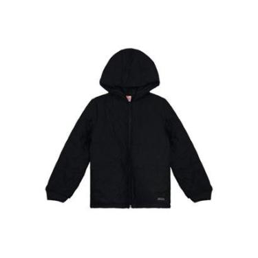 Imagem de Jaqueta infantil unissex em puff Brandili Preto-Unissex