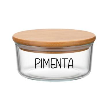 Imagem de Pote Hermético Redondo Vidro (630 ml) Pimenta - Casa Vitaud, Pimenta