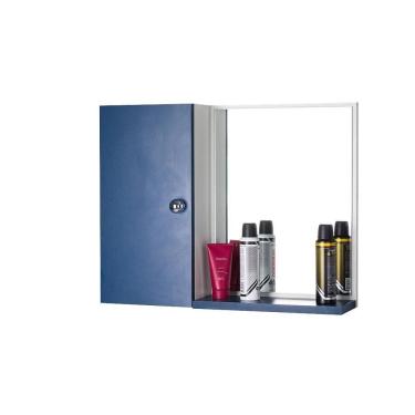 Imagem de Armário para Banheiro Com Espelho Azul