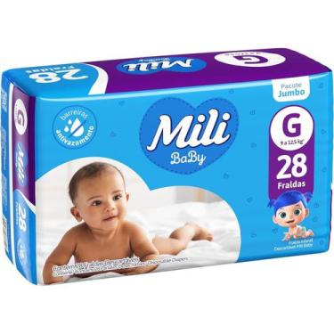 Imagem de Fralda Infantil Mili Baby G com 28 unidades