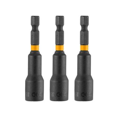 Imagem de Jogo De Soquetes INGCO Canhão Magnéticos 3 Peças 3/8"