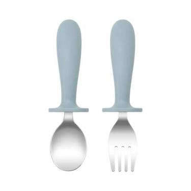 Imagem de Conjunto De Colher E Garfo De Aço Inoxidável Para Crianças, Livre De B