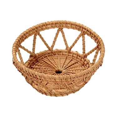 Imagem de Bandeja De Servir Em Rattan Trançado Artesanal Para Festas, Café Da Ma