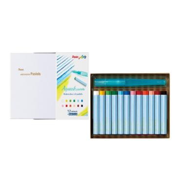Imagem de Giz Pastel Oleoso AQUARELÁVEL com 12 Cores - PENTEL Arts