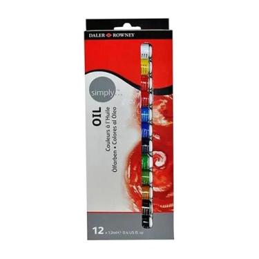 Imagem de Estojo Tinta Óleo Daler Rowney Simply 12 Tubos 12ml - DALER & ROWNEY