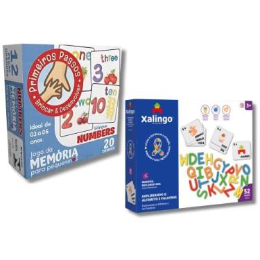 Imagem de Kit Educativo Infantil Alfabeto e Palavras Xalingo e Jogo da Memória N