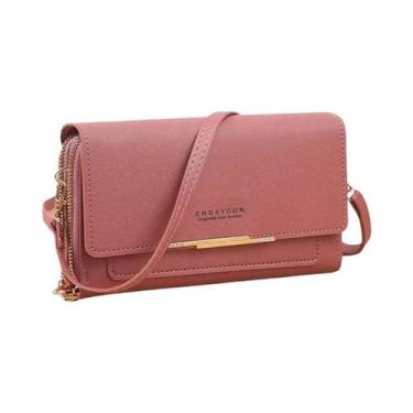 Imagem de Carteira De Ombro Multifuncional Coreana Feminina, Clutch De Comprimen