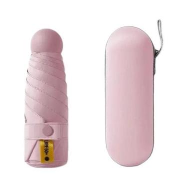 Imagem de Guarda-chuva De Bolso Feminino Anti-UV De Dupla Utilização Com Proteçã