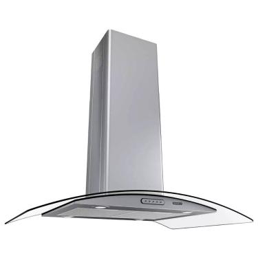 Imagem de Coifa Ilha Nardelli Vidro Curvo 90cm Inox 127V