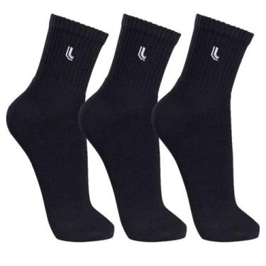 Imagem de Meia Lupo 03245 Am Walk Kit3 Masculina, Preto, 41/44