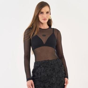 Imagem de Blusa Tule Colcci Logo Feminino-Feminino