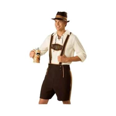 Imagem de Fantasia Masculina Bávara Lederhosen Para Oktoberfest - Traje Alemão P