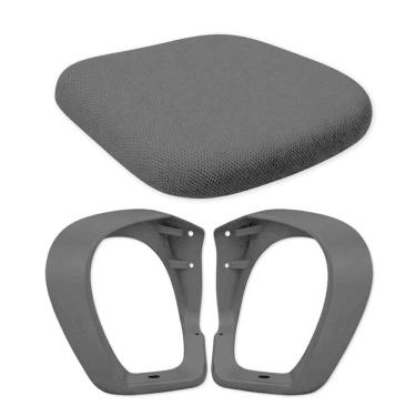 Imagem de Conjunto Assento e Braços Cadeira de Escritorio Peça Reposiçao Reparo Conserto Home Office Trabalho Estudo