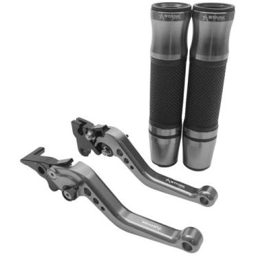 Imagem de Kit Manete Manopla Esportivo Cb300r Cbx 200 Strada Twister - Stark Rac